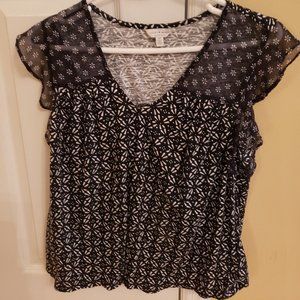 Lucky Brand Sheer Blouse S/P